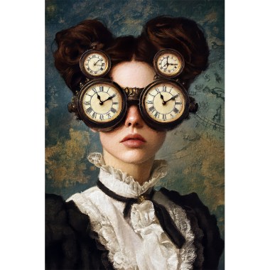 Vrouw met vintage klok